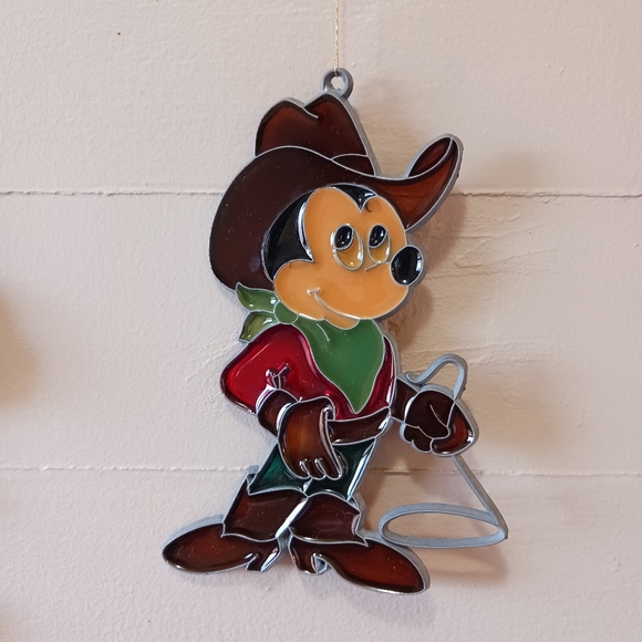 Vintage Disney Mickey, Minney Mouse, and Donald Stained Glass Sun Catchers - Picture 2 of 10